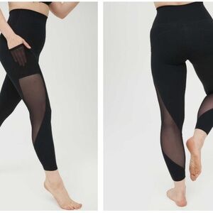 2 Pair Aerie Black Mesh Leggings